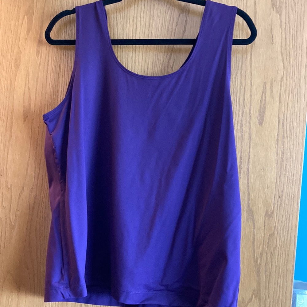 Chicos Deep purple tank top size 3
